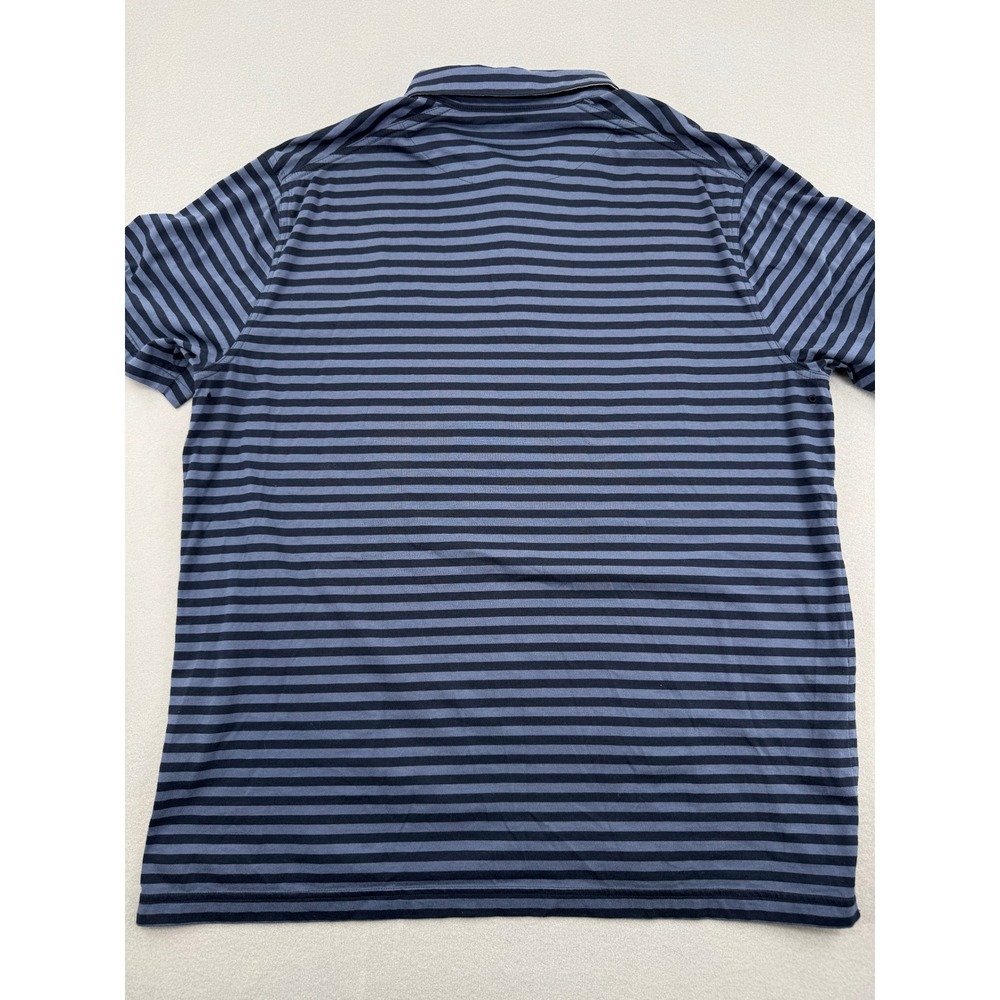 Nike Dri-FIT TPC Sawgrass Golf Polo Shirt Mens XL Blue Striped Short Sleeve - Picture 9 of 9